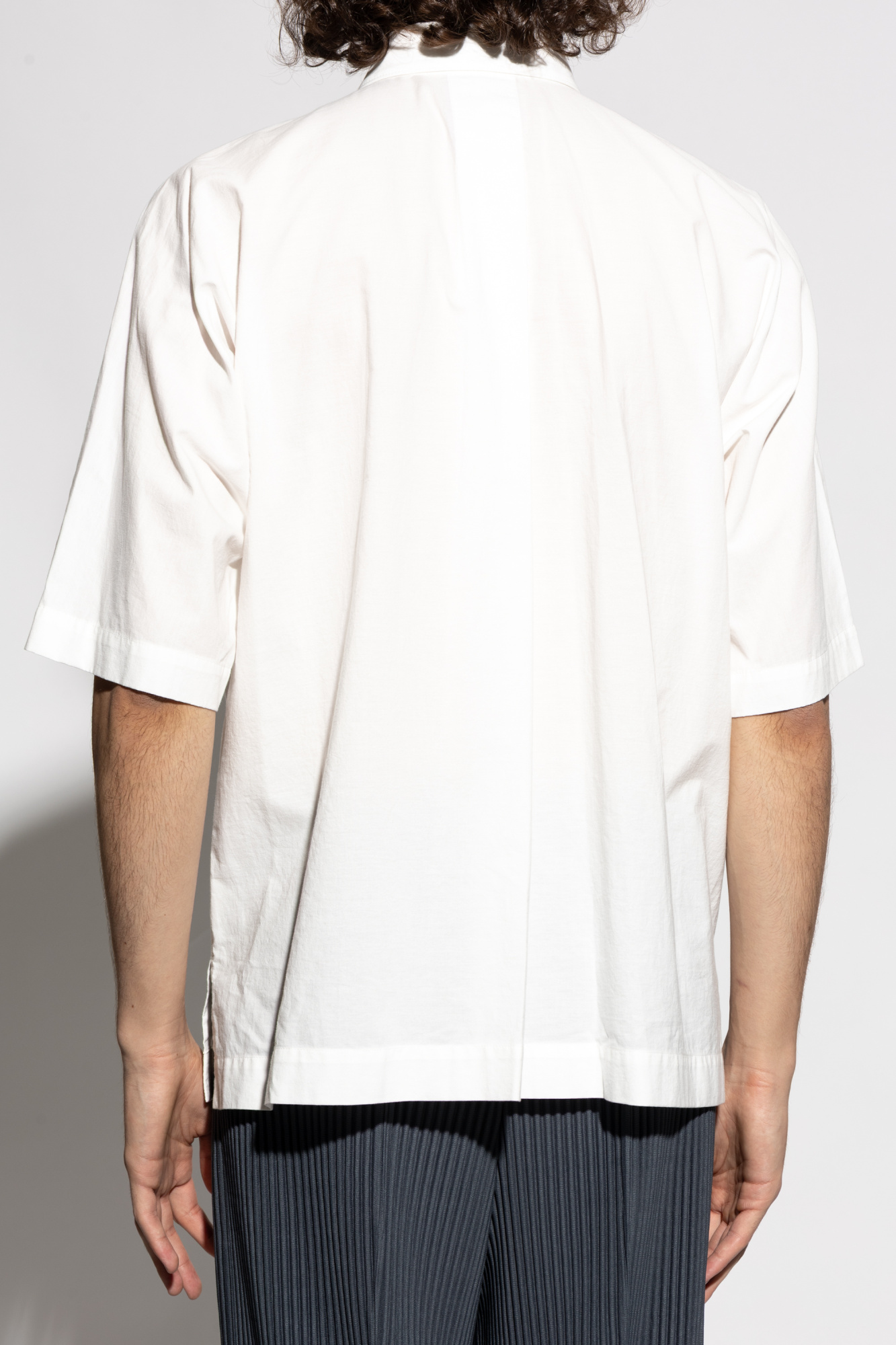 HOMME PLISSÉ ISSEY MIYAKE 半袖 ポロシャツ 白 22001046.jpg